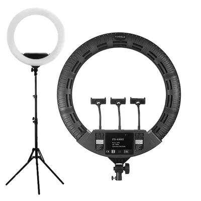 Zdjęcie produktu dla Lampa pierścieniowa, rozmiar 22 cale, moc 100W, czarna