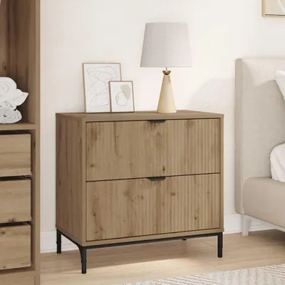 Immagine prodotto di vidaXL Comodino in rovere artigianale 63,5 x 36 x 61 cm Materiale a base di legno
