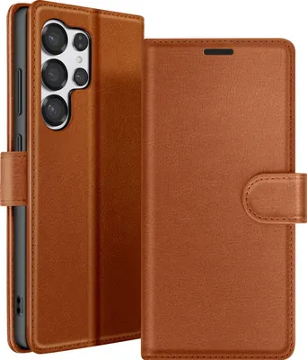 Produktbild von Zanaé, Portemonnaie Etui Galaxy S25 Ultra Mit Magnetverschluss Kartenfach, Braun