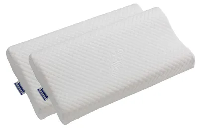 Viskoelastisches Nackenkissen 2er-Set 67x35x13 cm waschbar