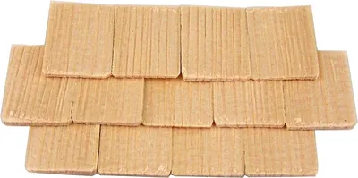 Produktbild von 100 St. Schindel aus Fichtenholz. Für Puppenstuben, Krippenbau 33x22 mm.