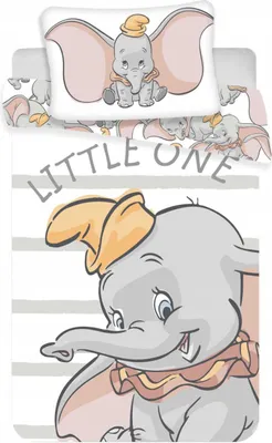 Produktbild von Disney Dumbo Baby-/Kinder-Bettwäsche 100x135 + 40x60 | 100 % Baumwolle | Reißverschluss