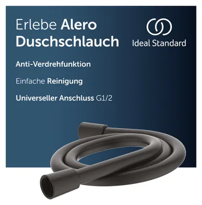 Produktbild von Ideal Standard Alero Brauseschlauch 1750 mm, Anti-Verdrehfunktion – Schwarz