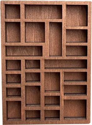 Produktbild von Miniatur-Schmuckregal, Holz-Kristall-Ausstellungsregal, Miniatur-Sammlerstück-Organizer, Druckertablett für Edelsteine, Steine, Muscheln