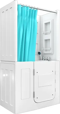 Produktbild von Seniorendusche und Sitzwanne Kombination Wanne mit Tür S08D-TH-B-L 110x68x205cm