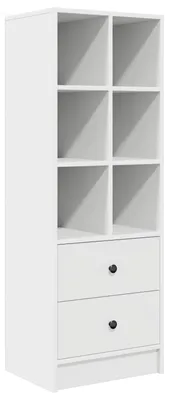 Image de Haut Armoire avec tiroir Blanc 45,5 x 34 x 127 cm