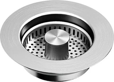 Immagine prodotto di INF Filtro per lavello in acciaio inox 304 con meccanismo a pulsante in rame per cucina e bagno