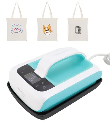 Produktbild von Heißpressmaschine für T-Shirts 7x4,8 Zoll Heiztransfer-Bügeleisenpresse Schnelle Aufheizung für Sublimation Einstellbare Temperatur Timer Automatische Abschaltung Handwerk