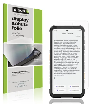 Immagine prodotto di 4x Pellicola Protettiva per Ulefone RugOne Xever 7 Protezione Schermo Antiriflesso dipos