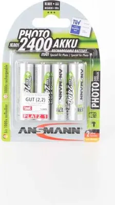 Produktbild von Ansmann NiMH-Akku Mignon 2400mAh Photo 4er-Blister