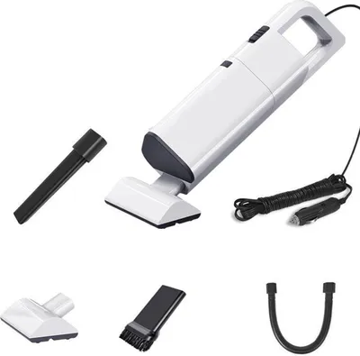 Obrázok produktu pre Vysávač do auta, káblový, výkonný sací, elektrický, prenosný, na chlpy domácich zvierat, pre domácnosť, kanceláriu, biely