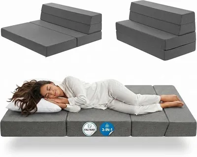 Imagen del producto de Colchón plegable de 120x200 cm | 15 cm, colchón para invitados