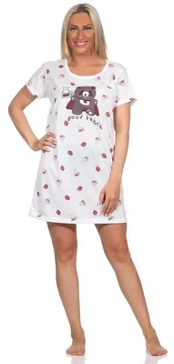 Produktbild von Damen Nachthemd Sleepshirt Nachtwäsche; Ecru/M/38