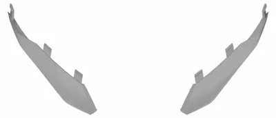 Image de Extracteur de spoiler arrière en gris mat pour le casque Airoh Twist 3