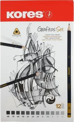 Immagine prodotto di Kores BB92162 Matita Kores "Grafitos Art", metallo confezione da 12 pezzi