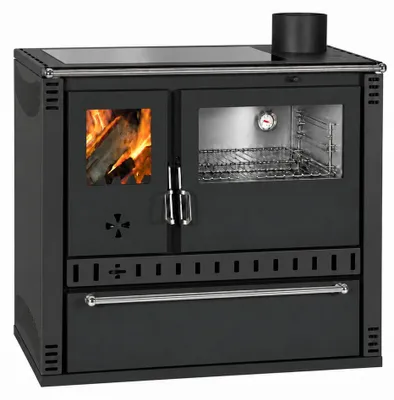 Produktbild von Holzherd PRITY GTD FI G DR 10,9 kW, Schwarz, Backofen rechts