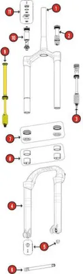 Image de Amortisseur Manitou pour Mastodon Pro STD/EXT, 150 mm - réglage précis des suspensions...