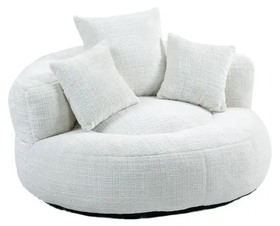 Produktbild von Lazy Sofa Durable Komfort Lounger hohen Rücken Sitzsack Stuhl Couch mit drei Kissen für Erwachsene und Kinder, Indoor & Outdoor, Single Gaming Sofa Stuhl für Schlafzimmer, Büro (Beige Chenille)