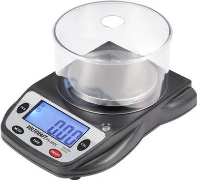 Zdjęcie produktu dla VOLTCRAFT PS-600C Waga precyzyjna Nośność (maks.) 600 g Odczyt 0,01 g Zasilanie bateryjne Czarny (VC-14497330)