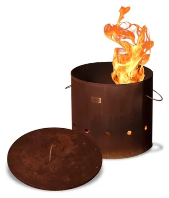 Immagine prodotto di Boccia per fuoco rotonda - Diametro 50 cm - Acciaio Corten - Peso: 14 kg - Per uso esterno