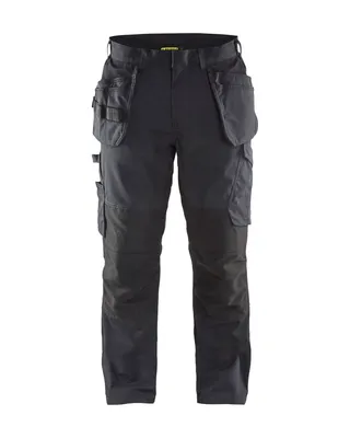Produktbild von Blakläder Service Bundhose mit Stretch und Nageltaschen 1496 1330 in div. Farben, Farbe:schwarz/dunkelgrau, Größe:48