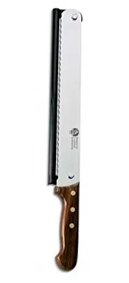 Verstellbares Wurstmesser, Edelstahlklinge, Holzgriff 26 cm