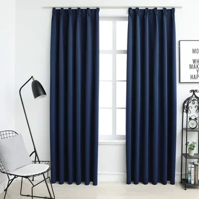 Obrázok produktu pre vidaXL Zatemňujúce závesy s háčikmi 2ks. Modré 140x245cm