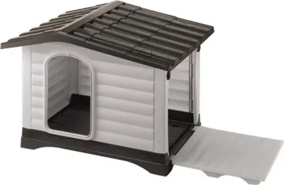 Produktbild von Ferplast Hundehütte Villa 70 Grau 73 x 59 x 53 cm 87253099