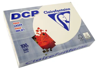 Zdjęcie produktu dla Clairefontaine DCP Ivory – papier do druku cyfrowego w kolorze kości słoniowej, 100 g/m², format DIN A4, 2500 arkuszy, 1861C