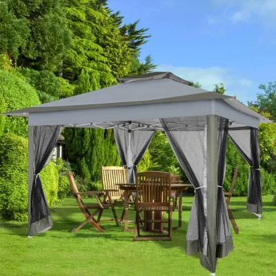 Image de Pavillon de jardin pliable - Abri de jardin - Tente d'extérieur - Toile d'ombrage - Protection UV - Résistant à l'eau