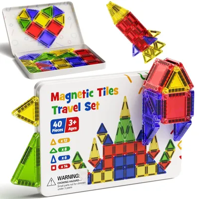 Produktbild von 40-teiliges magnetisches Baukasten-Set für Kinder