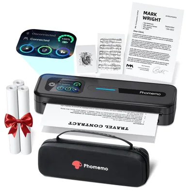 Productafbeelding van Thermische printer Draagbare printer - Inktloos - Touchscreen - 300 dpi - Wit