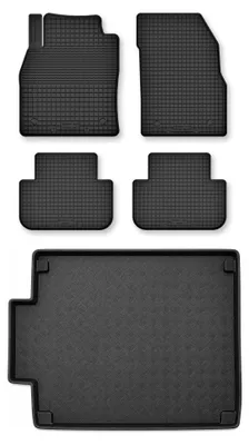 Produktbild von Gummimatten + Kofferraumwanne für Land Rover Discovery Sport 2021- (5-Sitzer) – Schwarz, Semi-Universal, angepasst – Wielganizator Semi-Universal