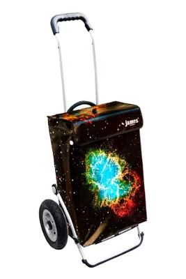 Produktbild von James Einkaufstrolley - GALAXY - stabiler Einkaufswagen mit individuellem Design - mehrfarbig: schwarz | blau in Ausführung: Royal-Leichtraeder