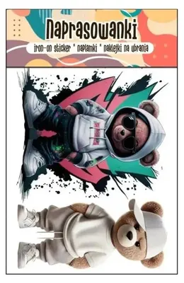 Obrázek produktu pro Termotransferové nálepky DTF na oblečení, 2 kusy – motiv medvědů, filmový design