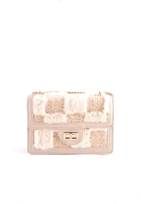 Productafbeelding van Giuliano Kunstlederen schoudertas Elise - Teddy - Beige