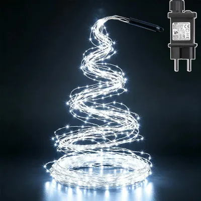 Lichtsnoer 2 m, 200 LEDs, warmweiß, IP65, Timer, 8 Modi