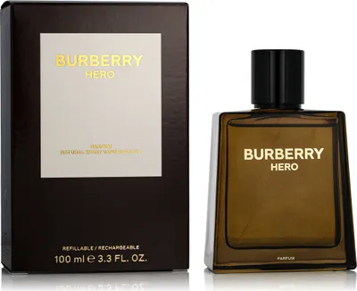 Zdjęcie produktu dla Burberry Hero Parfum, Mężczyźni, 100 ml, Butelka wielokrotnego użytku, Cypriol, Amyris (olej), Drzewo cedrowe