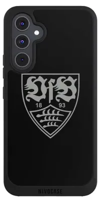 Produktbild von NIVOCASE Handyhülle für Samsung Galaxy A54 5G  Hülle NIVOpure Case Schwarz Logo Offizielles Lizenzprodukt VfB Stuttgart
