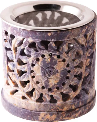 Produktbild von Räuchergefäß aus Speckstein 8x8,5cm Weihrauchgefäß Siebgefäß Handwerkskunst