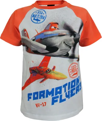 Produktbild von 74840 Disney Planes Jungen T-Shirt – Orange, Gr. 98 – Kinder Shirt mit Dusty-Motiv, bequem & pflegeleicht, ideal für Alltag & Freizeit