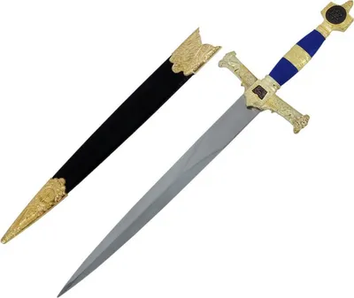 Produktbild von Deko Salomondolch, blauer Samtgriff goldfarben