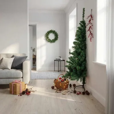 Obrázek produktu pro vidaXL Umělý poloviční vánoční stromek se stojanem zelený 180 cm PVC