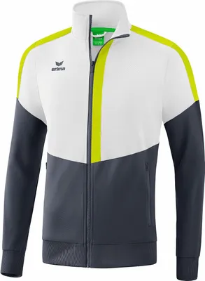 Produktbild von erima Squad Worker Jacke XL weiß/slate grey/bio lime