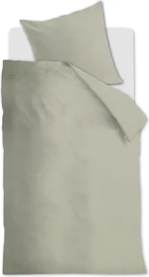 Produktbild von vtwonen Mako-Satin-Bettwäsche-Garnitur  Earth Farbe Grey Größe 155x220+80x80