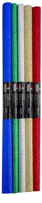 Image de Lot de papier d'emballage crêpé aluminium 25 x 50, assortiment de 5 mini-rouleaux - TYMOS