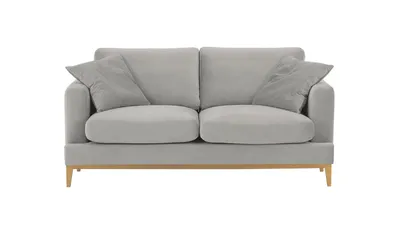 Produktbild von SLF24 - 2,5-Sitzer-Sofa Covex Wood - hellgrau - Velluto 15