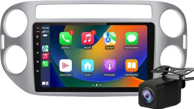 Produktbild von Android Autoradio 9 Zoll 64GB für VW Tiguan 5N (2007–2016) mit CarPlay & Android Auto Navigation & Bluetooth
