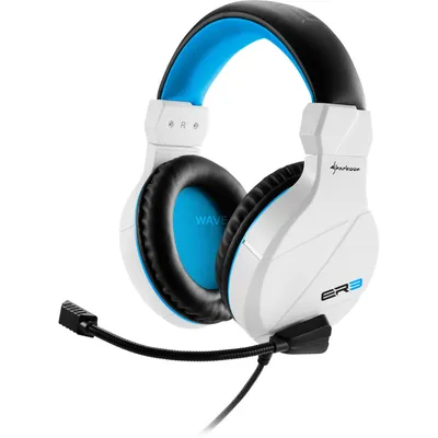 Zdjęcie produktu dla Sharkoon RUSH ER3, Przewodowa, Gaming, 20 - 20000 Hz, 223 g, Zestaw słuchawkowy, Czarny, Niebieski, Biały