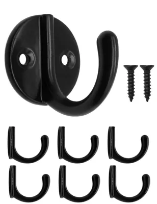 Produktbild von 'FUXXER® - Garderoben-Haken, Handtuch-Haken, Kleider-Haken, Eisen-Haken, Wand-Haken, schwarz'